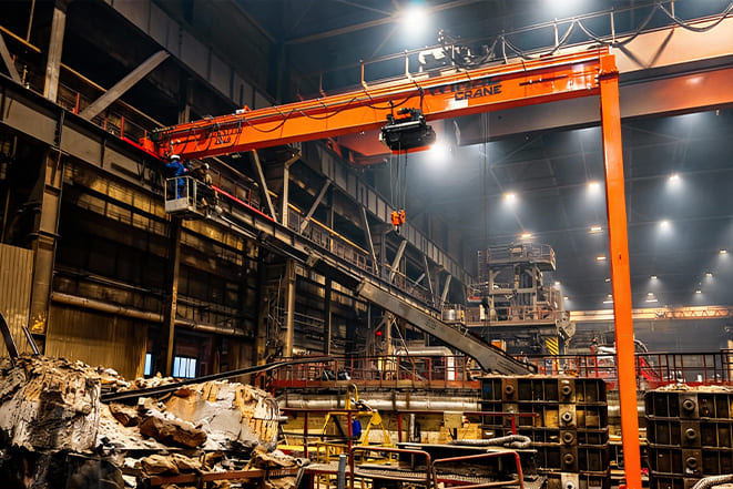 Механизм подъёма полукозлового крана